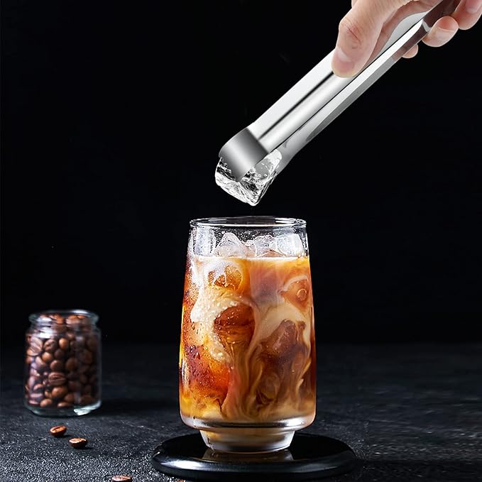 16 Pieces Ice Tongs, 6.5 Inch Ice Tongs for Ice Bucket, Stainless Steel Serving Tongs with Sharp Teeth Make Grabbing Ice Easy, Small Tongs for Serving Food
