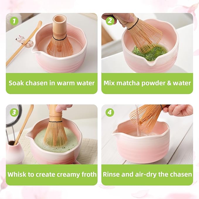 Matcha Whisk (1-Piece), Bamboo Whisk for Matcha Tea, Chasen, 100-Prong Bamboo Matcha Wisk Mixer Frother Brush for Authentic Tea Preparation