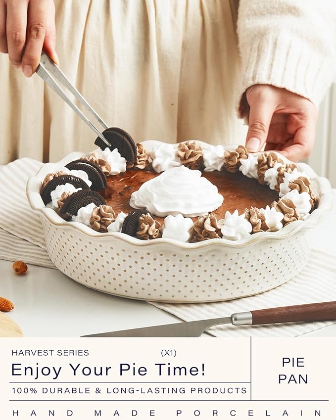getstar Pie Pan, Ceramic (Dots (Deep))