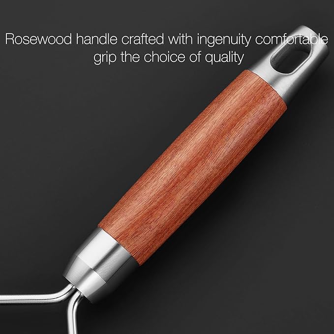 KULUNER Professional-Grade Lemon Zester with Fine Blades, Lightweight Cheese/Vegetable Grater, Solid Wood Handle Design - Rust-Resistant, Durable, Essential Kitchen Tool （B2）