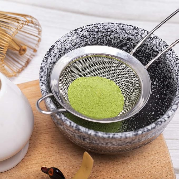 Bamboo Matcha Tea Whisk Set (Chasen) Matcha Bowl (Chawan) Bamboo Scoop (Chashaku) Ceramic Whisk Holder Handmade Matcha Ceremony Starter Kit For Traditional Japanese Tea Ceremony (7 Pcs).