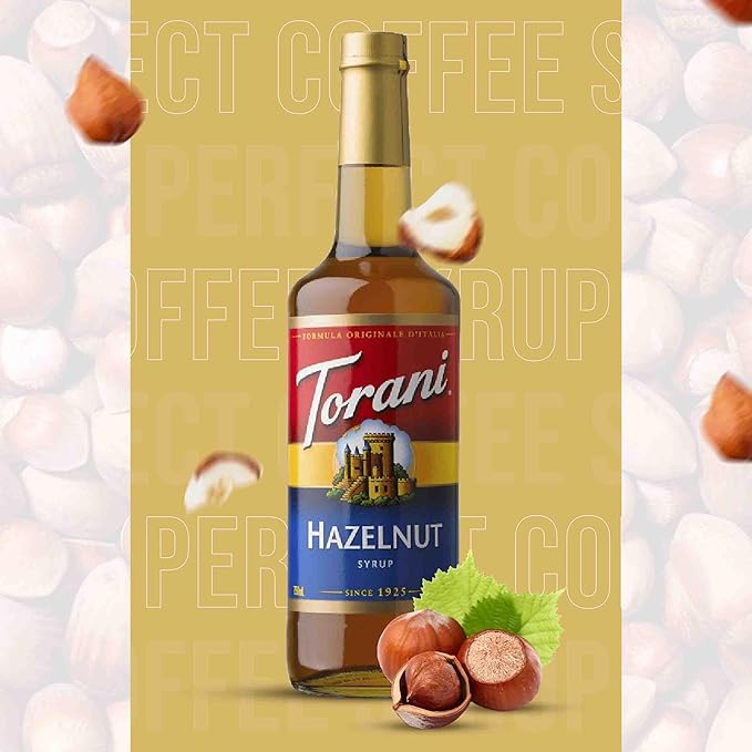 Jimoco® Syrup Pump Dispenser + Torani® Hazelnut Syrup, 25.4 oz - Coffee Syrup Pump & Flavoring Bundle