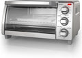 BLACK+DECKER 4-Slice Toaster Oven, TO1745SSG-1A, Even Toast, 4 Cooking Functions Bake, Broil, Toast and Keep Warm, Removable Crumb Tray, Timer