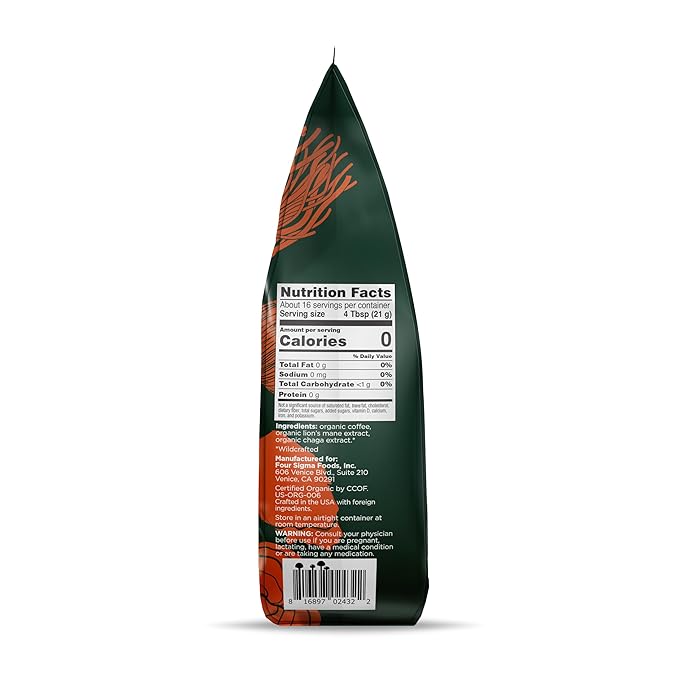 Four Sigmatic Mushroom Ground Coffee, Lion's Mane, 12 Ounce
