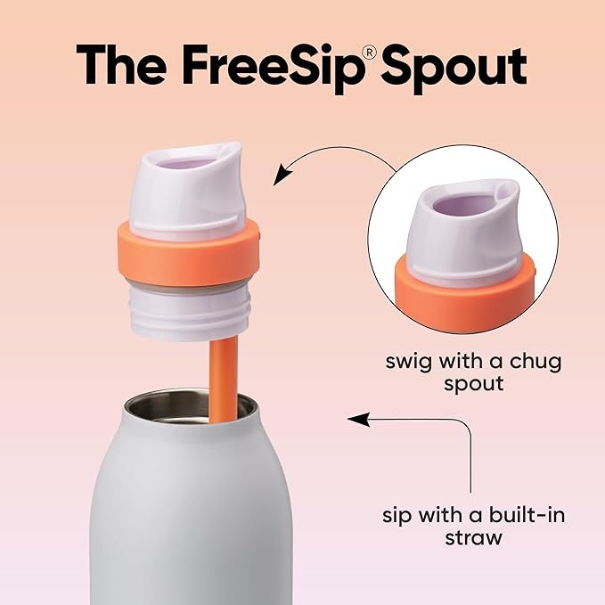 Owala FreeSip Twist Insulated Stainless Steel Water Bottle with Straw for Sports and Travel, BPA-Free, 24-oz, Confetti