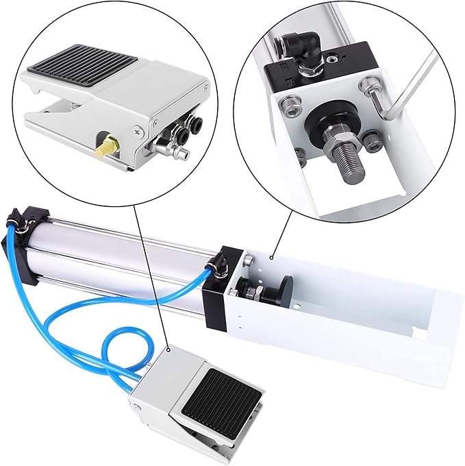 TAISHER Foot Valve Aluminum Can Crusher，Eco-Friendly Recycling Tool，Heavy Duty Pneumatic Cylinder Soda Beer Can Crusher
