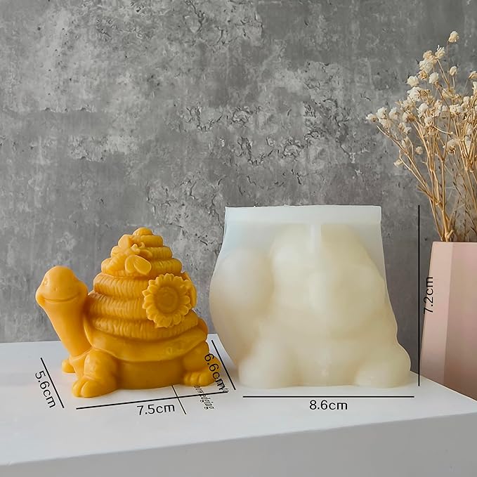 Honeycomb Turtle Flower Animal Resin Mold - Jewelry Casting Mold, Craft Supplies, 3D Silicone Mold for Resin Casting and Candle Making