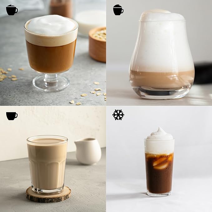 Kenmore Electric Milk Frother- Hot & Cold Milk Steamer and Foam Maker for Coffee, Lattes, Cappuccino, Portable Milk Heater and Foamer for Espresso, Home Brewing, Automatic Milk Steamer