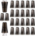 Chengu 24 Pieces Liquor Bottle Covers Pour Spout Covers Bar Toppers for Bottles Universal Pour Dispenser Dust Translucent Silicone Rubber Spout Caps for Bar Home Kitchen Tools Supplies (Black)
