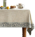 ISAENNE Designer Vintage Linen Elegant Long Tablecloth Rectangular,Chinoiserie Floral Table Cloth,Durable Decor Table Cover for Dining Thanksgiving Kitchen Christmas,63"*102"-Segerman B