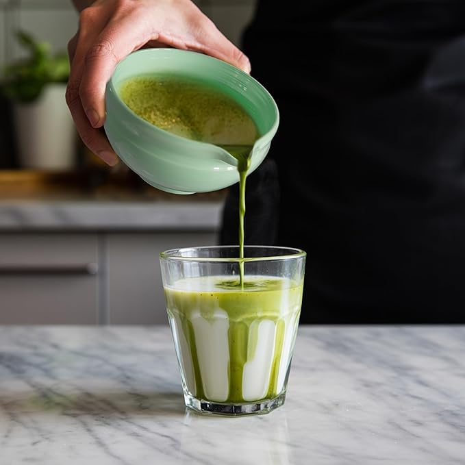 7 Pcs Matcha Whisk Set, Perfect Matcha Kit for Matcha Lovers Includes Ceramic Bowl, Bamboo Whisk, Holder, Scoop, Sifter & Cloth