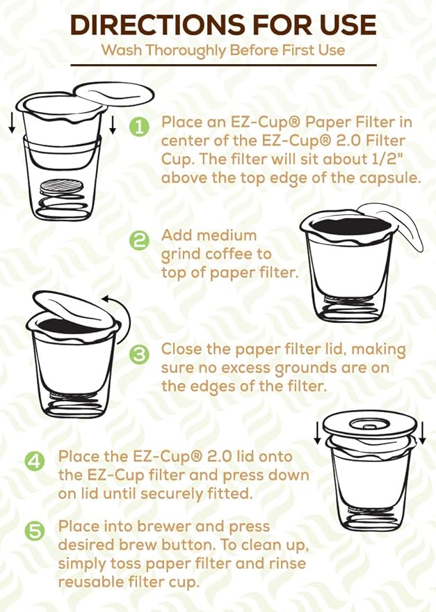 Perfect Pod EZ-Cup Filters by Perfect Pod - 7 Pack (350 Filters) Paper Coffee Pod Filters
