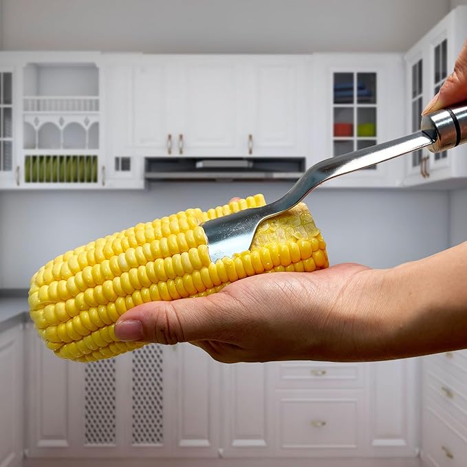 Stainless Steel Corn Peeler, Efficient Corn Cob Stripper & Thresher,Cob Remover Tool, Quickly Removes Kernels in Seconds, Essential Kitchen Gadget