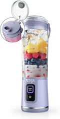 Ninja Blast Portable Blender, Cordless, 18oz. Vessel, Personal Blender For-Shakes and Smoothies, BPA Free, Leakproof-Lid and Sip Spout, USB-C Rechargeable, Dishwasher Safe Parts, Lavender, BC151ML