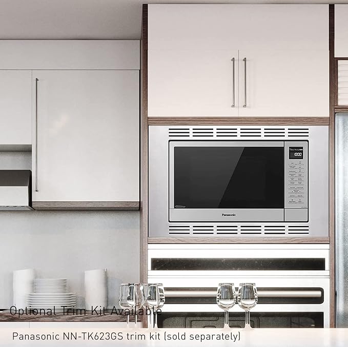 Panasonic 2-in-1 Microwave Oven with FlashXpress Broiler, Inverter Technology for Even Cooking and Smart Genius Sensor, 1000W, 1.2 cu.ft. Countertop - NN-GN68KS (Stainless Steel / Silver)