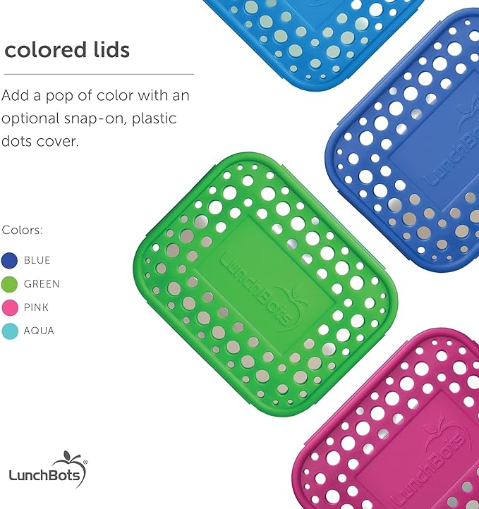 LunchBots Medium Trio II Snack Container - Divided Stainless Steel Food Container - 3 Sections for Snacks On the Go, Dishwasher Safe - Stainless Steel