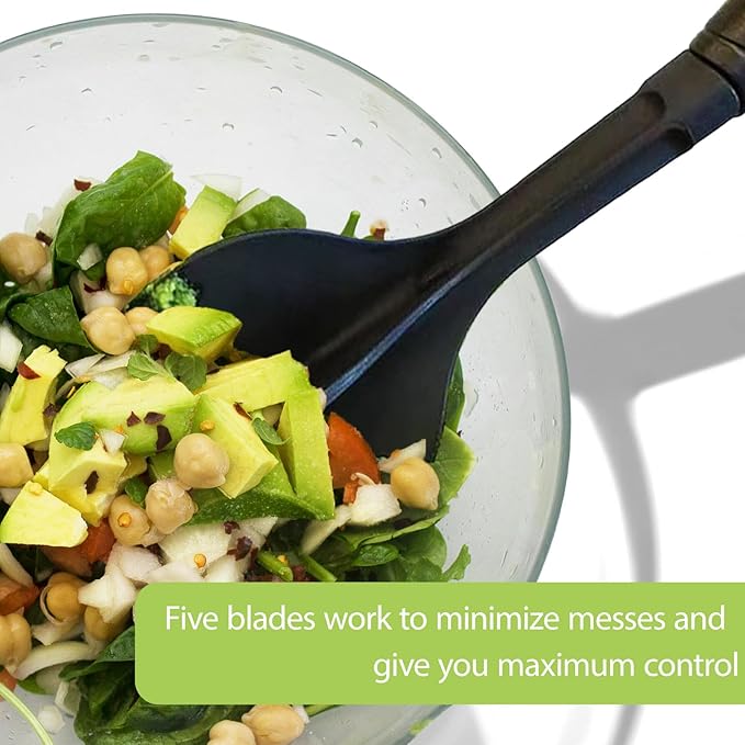 QPQ Good Grips Scoop And Avocado Masher Tool, Guacamole Masher- Slicing & Smashing, Ergonomic Non-Slip Handle, Perfect for Guacamole, Soft Fruits & Vegetables (Black)