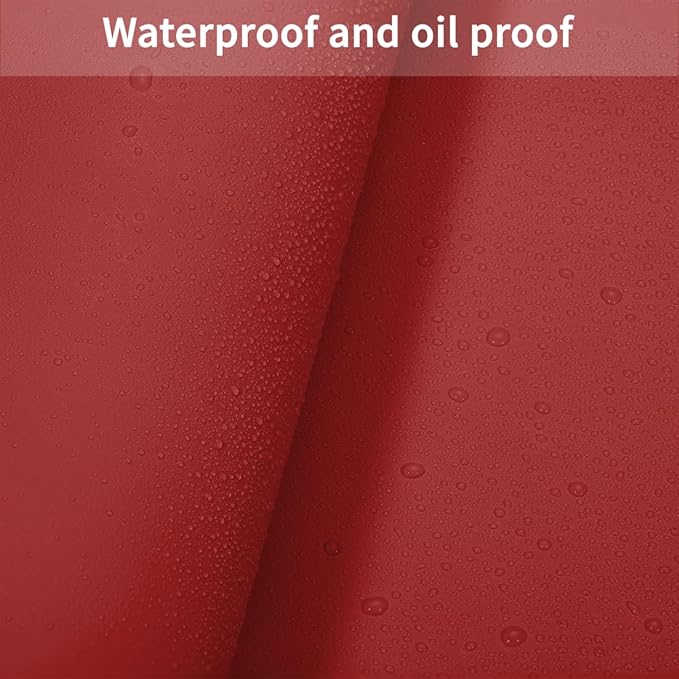 Leather Table Pad,1.8mm Thick,40x84 Inch,Dining Table Pad,Table Pads for Dining Room Table Rectangular,Table Protector for Dining Room Table,Dining Table Cover(Black+Wine Red,40x84)