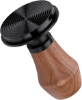 Normcore 51mm Espresso Coffee Tamper V4 - Spring Loaded Tamper With Titanium PVD Coating Ripple Base -15lb / 25lb / 30lbs Replacement Springs, Genuine American Walnut Handle