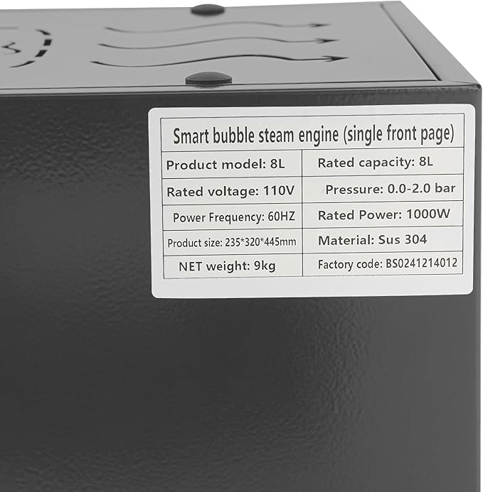 8L/2.11gal Commercial Steam Milk Frother, 3000W 5-Gear Fast Heating Milk Steamer Machine Electric Steam Milk Frothing Machine Espresso Coffee Milk Foam Machine for Bar Cafe