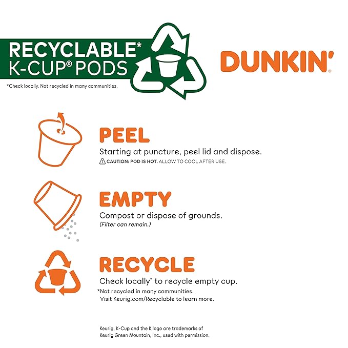 Dunkin' Original Blend Coffee, Medium Roast, K-Cup Pods, 22 Count Boxes (Pack of 4)