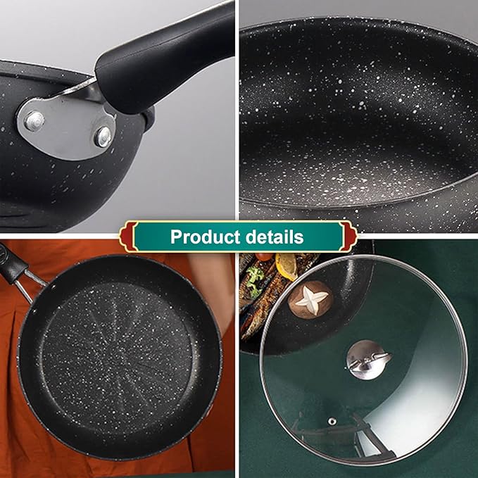 Mini Nonstick Omelet Pan with Lid, 6.3 Inch Single Serve Frying Pan Skillet, Dishwasher Safe, Multipurpose Pan Designed for Eggs, Omelets, Pancakes, Dishwasher Safe