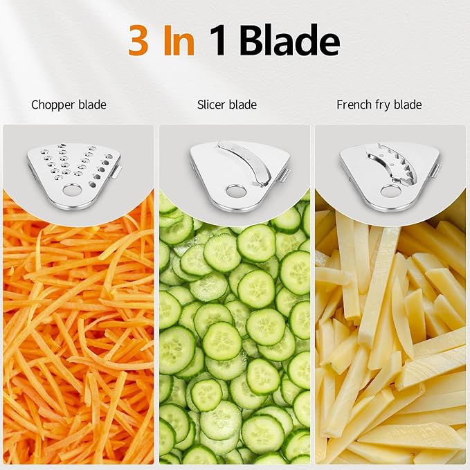 Camic Blender & Food Processor Combo,600W,6 Functions for Smoothies,Chopping,Slicing,Shredding,Grinding,Dough & More,72-oz.Blender Pitche,64-oz.Processor Bowl,13-oz.To-Go Cup,6-oz.Grinder Cup(Sliver)