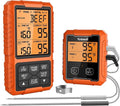 Yunbaoit Wireless Meat Thermometer, Digital Remote Food Cooking Meat Thermometer for BBQ Grill Smoker Oven Kitchen,500 FT Range&Dual Probes