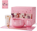 ZENS Pink Matcha Set, Matcha Whisk Set Includes Ceramic Bowl, Matcha Whisk and Chasen Holder, Bamboo Scoop-Tea Towel, 5pcs Matcha Kit Set for Matcha Lovers, Sakura Pink