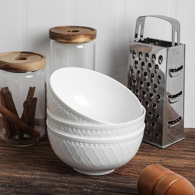 Stone Lain Alexandria 16-Piece Dinnerware Set Bone China, White