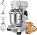 15 QT Bread Mixer, Commercial Industrial Grade Food Stand Mixer with Stainless Steel Bowl and 3 Types of Mixing Tools, Built for Professional Baking: Effortlessly Handles Large Recipes