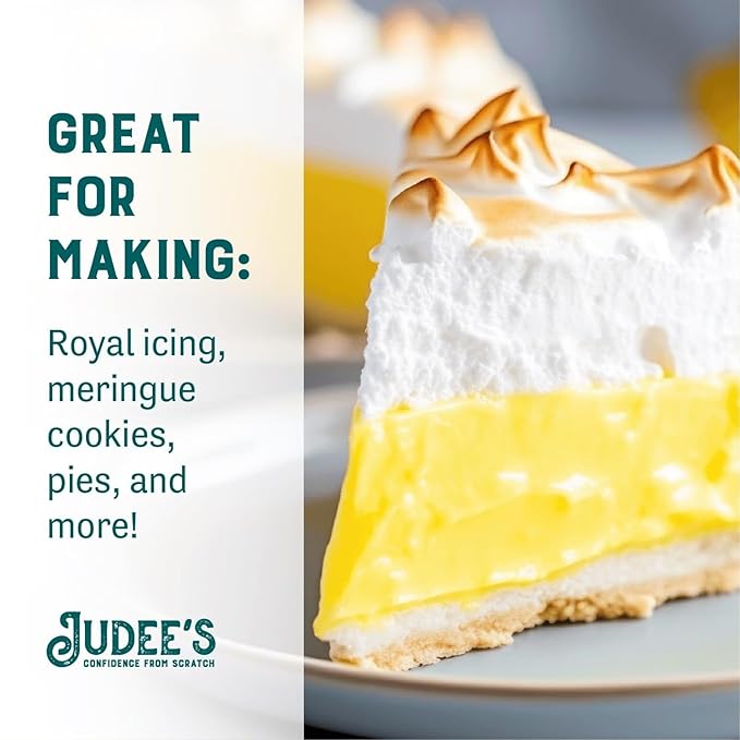 Judee's Gluten Free Complete Meringue Powder Mix - Royal Icing Mix & Cookie Decorating Supplies - Meringue Powder for Cookies & Pies - 11.4 Oz