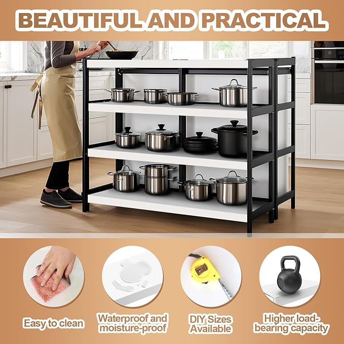 5 Pcs Wire Rack Covers 16x9x2.5 inch PVC Pantry Shelf Cover 0.31 inch Thick Removable Closet Wire Rack Shelf Covers,Decoration Kitchen Bathroom Office Shelving (Light Luxury White,16x9x2.5inch)