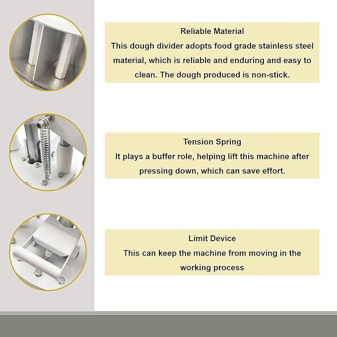 18PCS Table Top Manual Dough Divider Manual Hydraulic Dough Dividing Machine 2 Trays Manual Equal Dough Cutter Bread Bakery Dough Cutter Machine 2.12oz-11.29oz(60g-320g)/pcs