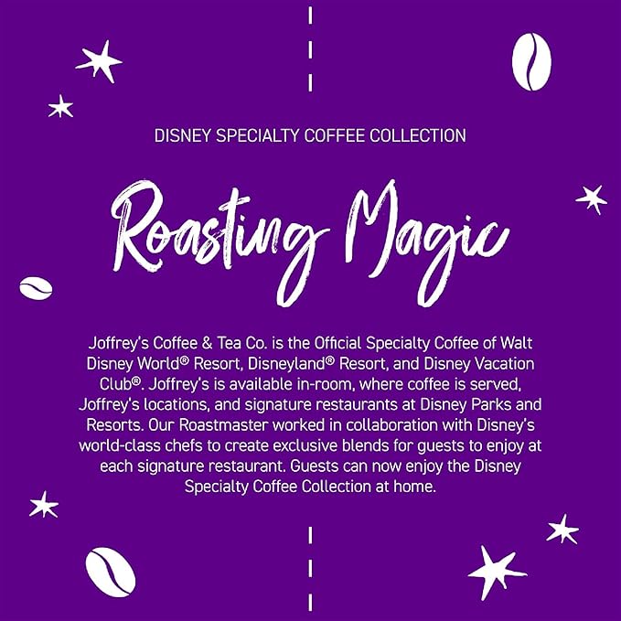 Joffrey's Coffee - Disney Belle Storybook Brew, Disney Specialty Collection, Flavored Coffee, Arabica Ground Coffee, Artisan Medium Roast, Rich & Smooth Taste (Ground, 11oz)