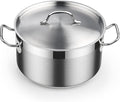 Cooks Standard 6-Quart Stock Pot with Lid, Professional 18/10 Stainless Steel Stockpot Dutch Oven Casserole Cooking Pot, Ollas de Cocina, Compatible with All Stovetops, Silver