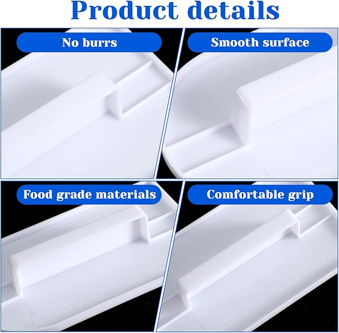 2 PCS Fondant Smoother, White Plastic Fondant Icing Smoother, Paddle Fondants Polisher Finisher Sugarcraft Cups for Cake Decoration Sugarcraft Paddles Sculpting, 14.5 x 8 cm/5.7" x 3.1"