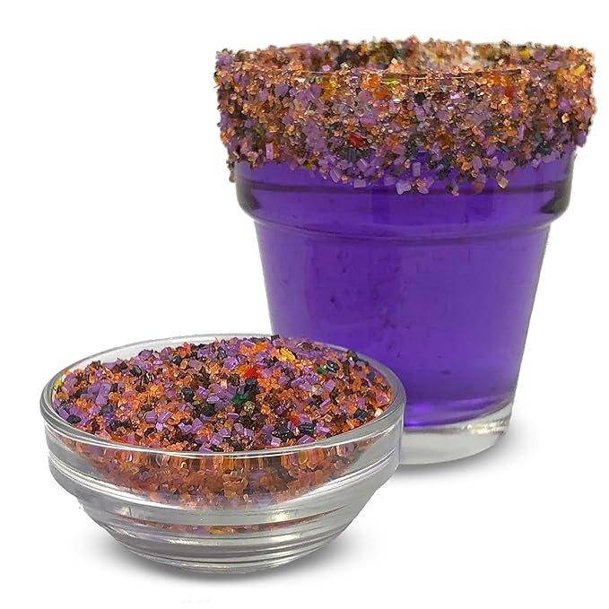 Snowy River Halloween, Cocktail & Margarita Sugar Rimmer - Vibrant Naturally Colored Sugar for Cocktail Rimming, Baking & Decorating, Medium Crystal - 16oz