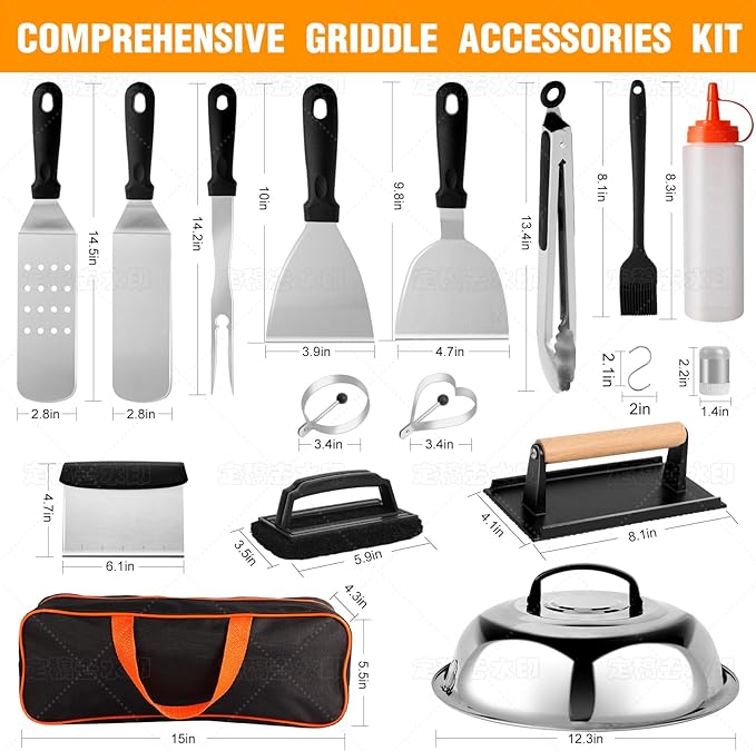 29-Piece Grill Tools Set, Heavy Duty Stainless Steel BBQ Accessories for Outdoor BBQ & Camping