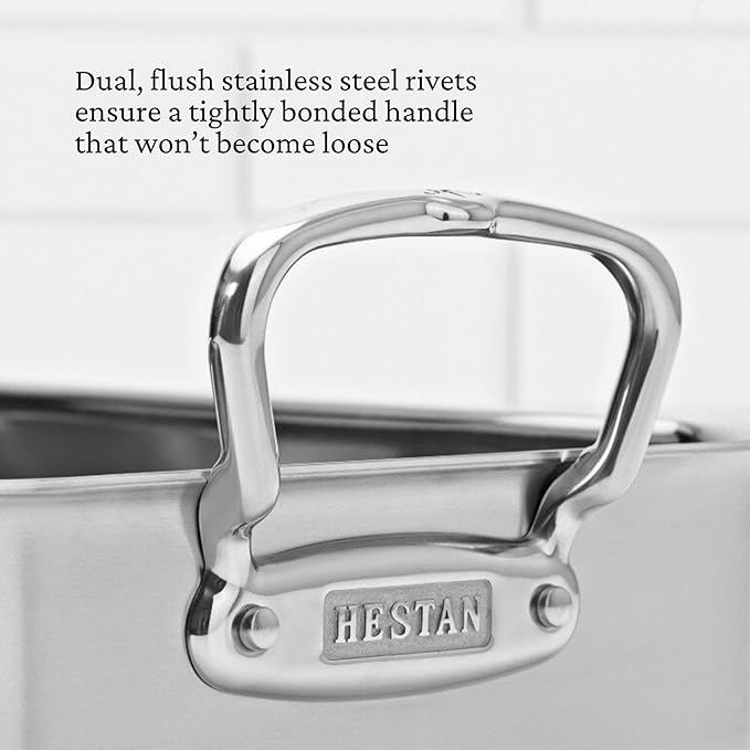 Hestan Provisions – 16.5" Classic Clad Roaster with Stianless Steel Rack