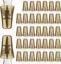 Chengu 36 Pieces Liquor Bottle Covers Pour Spout Covers Bar Toppers for Bottles Universal Pour Dispenser Dust Translucent Silicone Rubber Spout Caps for Bar Home Kitchen Tools Supplies (Champagne)