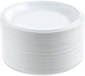 PLASTICPRO 6'' inch Round Plastic Plates Microwaveable, Disposable, White, Dinnerware 800 Count