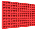 Mini Heart Chocolate Candy Molds Silicone, Silicone Heart Gummy Molds Fondan Molds with Scraper (S)