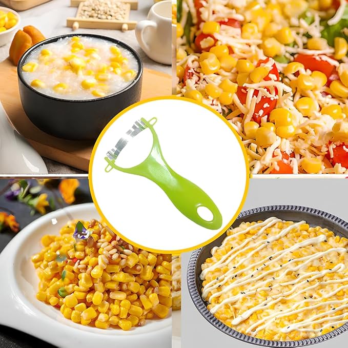 2PCS Corn Peeler, Corn Stripper Cob Stripper Tool, Corn on the Cob Stripper Tool with Ergonomic Handle Hand Protect