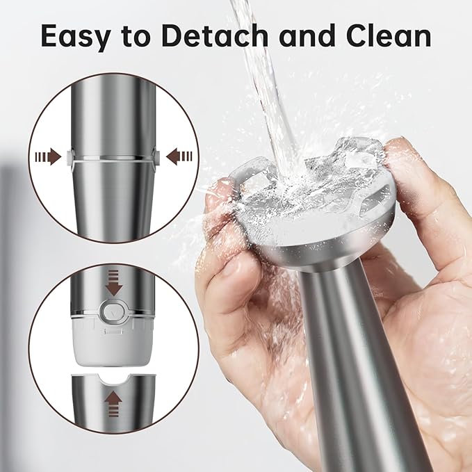 Immersion Blender Handheld Corded Hand Blenders Set 1100W, Trigger Variable Speed 5 in 1 Stick Emulsifier with Chopper, Whisk and Frother for Soup, Baby Food and Smoothies, White，Case