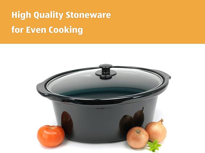 Magnifique 8-Quart Digital Programmable Slow Cooker with Timer - Small Kitchen Appliance for Family Dinners - Serves 10+ People - Heat Settings: Keep Warm,
