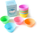 by XNM Creations, Premium Grade Silicone Cupcake and Muffin Liner Molds Baking Cups (Pastel), Pack of 24