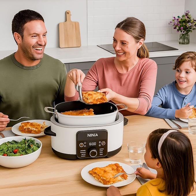 Ninja Foodi PossibleCooker PRO 14-in-1 8.5 Qt Multi-Cooker – Replaces 14 Tools, Nonstick Pot, Glass Lid & Integrated Spoon (White)