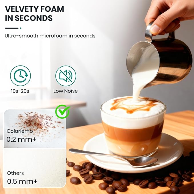 Milk Frother Handheld Rechargeable with Stand, Frother Wand Drink Mixer Electric Whisk for Coffee, Detachable With 3 Stainless Whisks, Hand Mixer for Lattes, Cappuccino, Matcha, Egg, Silver