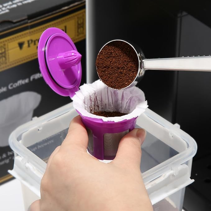 Pro Mael 360 Count Disposable K Cup Filters, Coffee Filter Paper for Keurig Brewers Single Serve 1.0 and 2.0, Use with Reusable K Cup Pods (White)